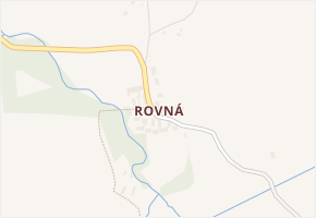 Rovná v obci Strážov - mapa části obce