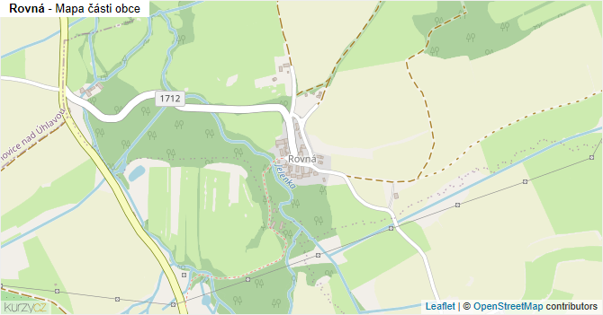 Rovná - mapa části obce