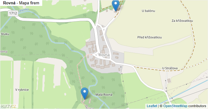 Rovná - mapa firem