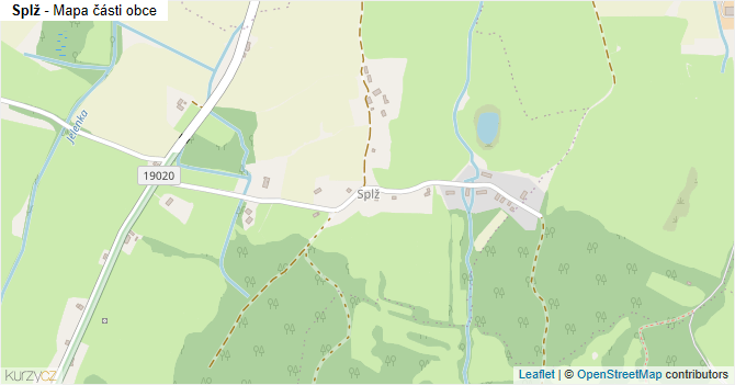 Splž - mapa části obce