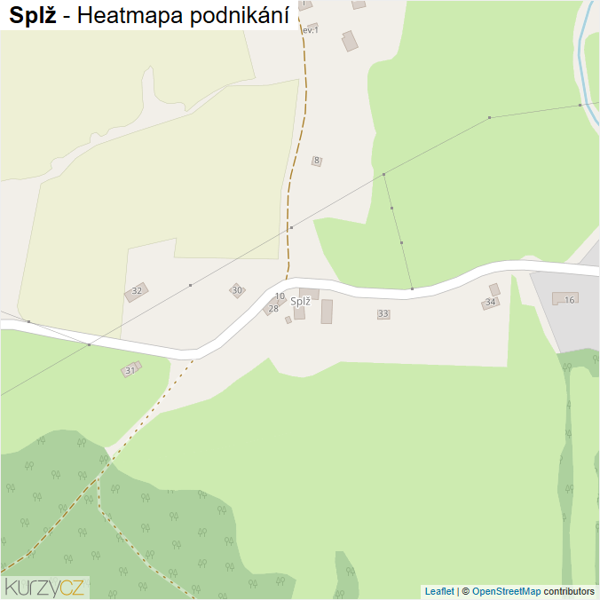 Mapa Splž - Firmy v části obce.