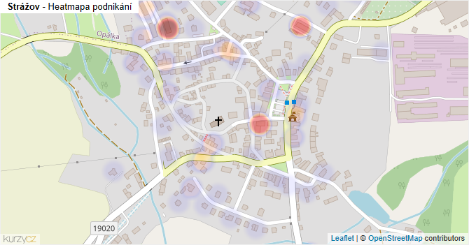 Strážov - mapa podnikání