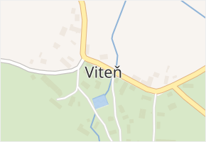 Viteň v obci Strážov - mapa části obce