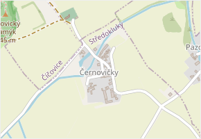 Černovičky v obci Středokluky - mapa ulice