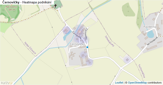 Černovičky - mapa podnikání