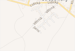 Jarní v obci Středokluky - mapa ulice