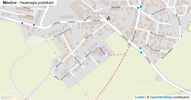 Měsíční - mapa podnikání