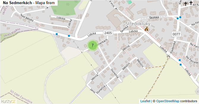 Na Sedmerkách - mapa firem
