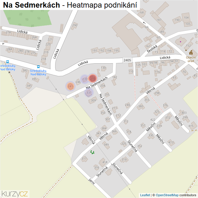 Mapa Na Sedmerkách - Firmy v ulici.