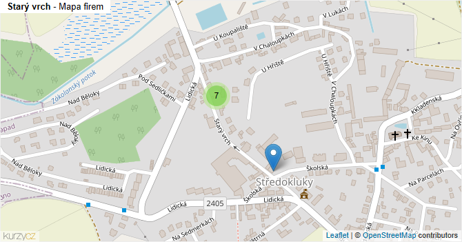 Starý vrch - mapa firem