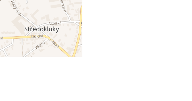 Středokluky v obci Středokluky - mapa části obce