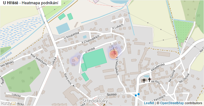 U Hřiště - mapa podnikání