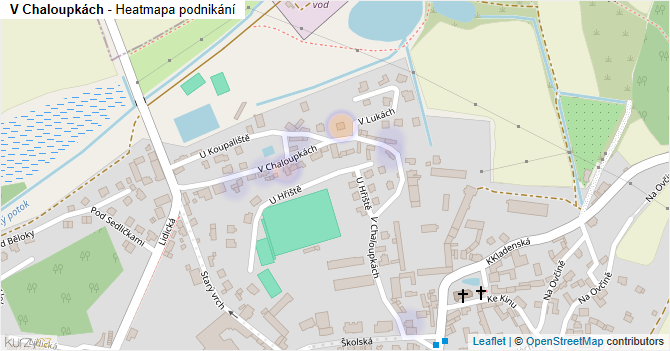 V Chaloupkách - mapa podnikání