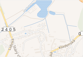 V Lukách v obci Středokluky - mapa ulice