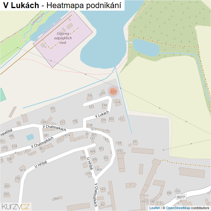 Mapa V Lukách - Firmy v ulici.