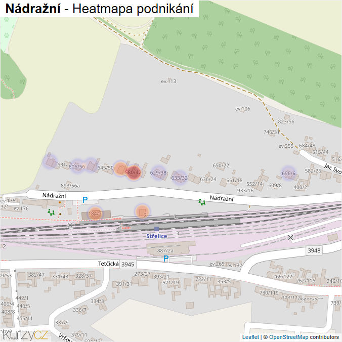 Mapa Nádražní - Firmy v ulici.