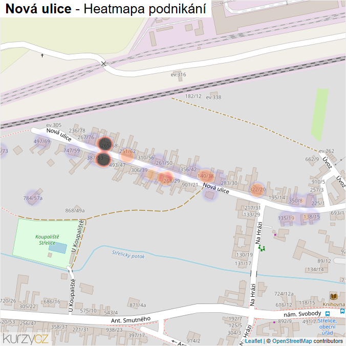 Mapa Nová ulice - Firmy v ulici.