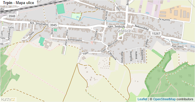 Trpín - mapa ulice