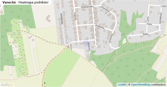 Vanecká - mapa podnikání
