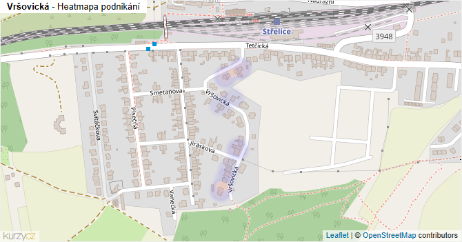 Vršovická - mapa podnikání