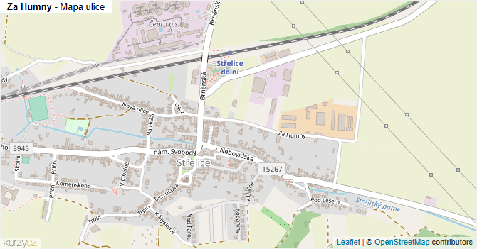 Za Humny - mapa ulice