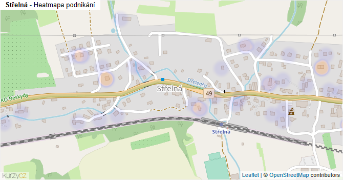 Střelná - mapa podnikání