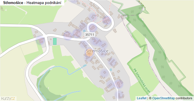 Střemošice - mapa podnikání