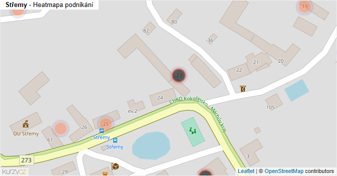 Střemy - mapa podnikání