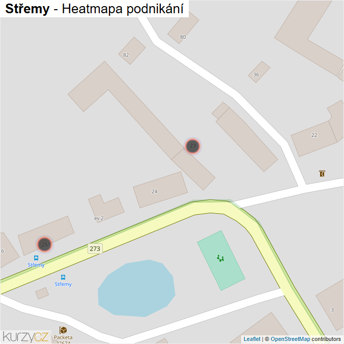 Mapa Střemy - Firmy v obci.