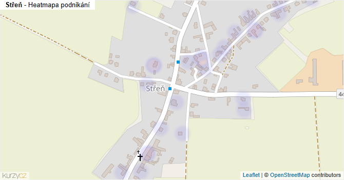 Střeň - mapa podnikání