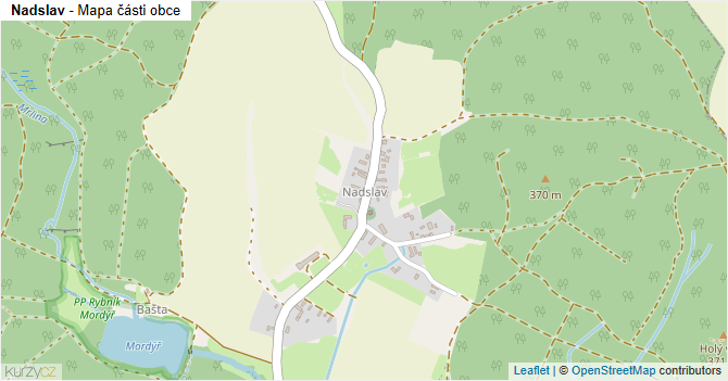 Nadslav - mapa části obce