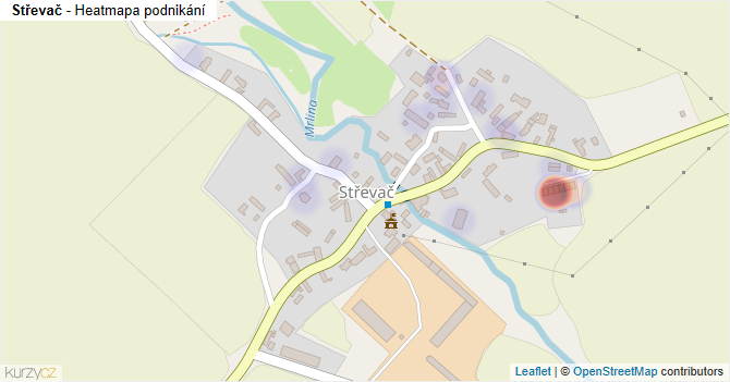 Střevač - mapa podnikání