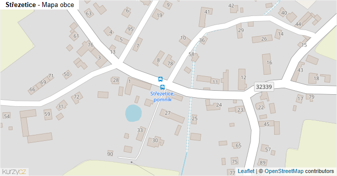 Střezetice - mapa obce