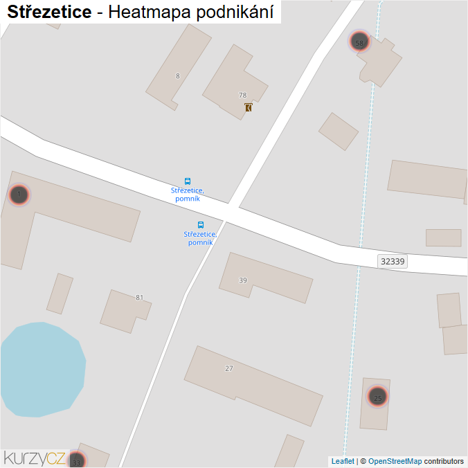 Mapa Střezetice - Firmy v obci.