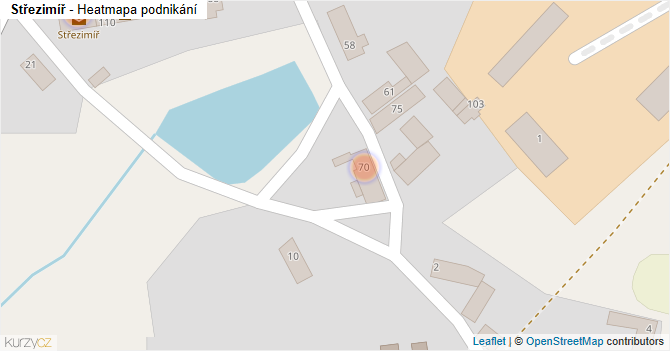 Střezimíř - mapa podnikání