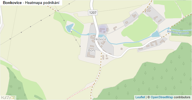 Bonkovice - mapa podnikání