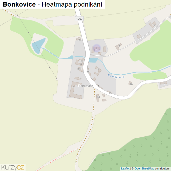 Mapa Bonkovice - Firmy v části obce.