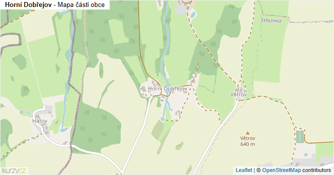 Horní Dobřejov - mapa části obce