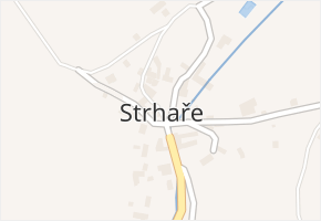 Strhaře v obci Strhaře - mapa části obce