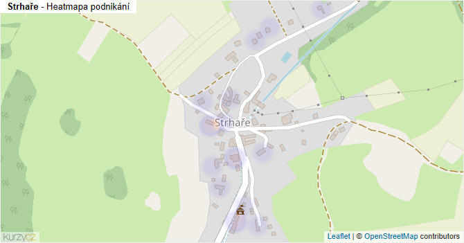 Strhaře - mapa podnikání