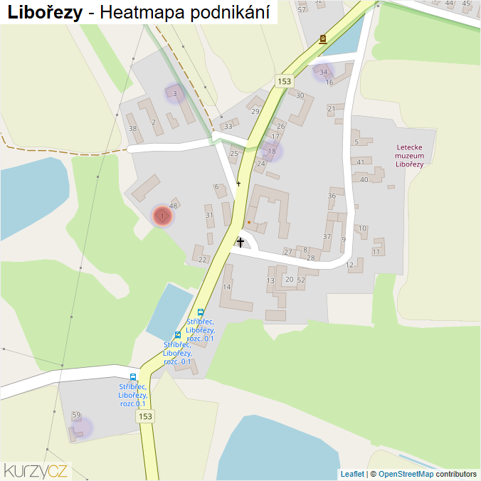 Mapa Libořezy - Firmy v části obce.