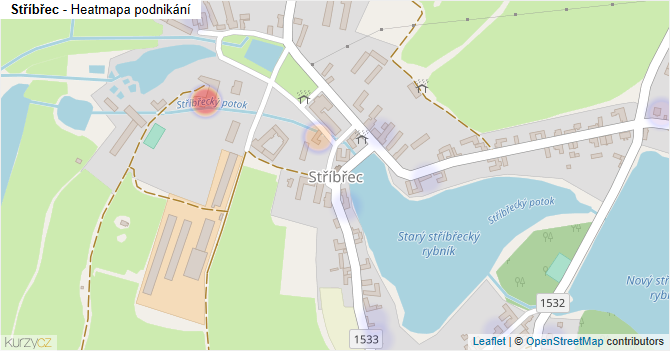 Stříbřec - mapa podnikání