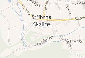 Ke hradu v obci Stříbrná Skalice - mapa ulice