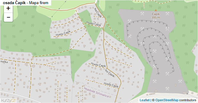 osada Čapík - mapa firem