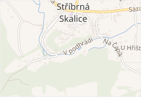 V podhrádí v obci Stříbrná Skalice - mapa ulice