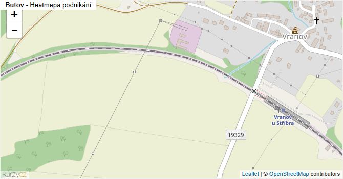 Butov - mapa podnikání