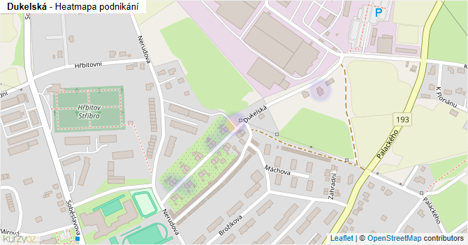 Dukelská - mapa podnikání