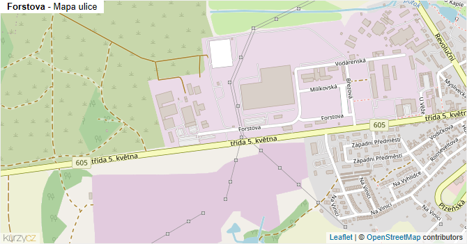 Forstova - mapa ulice