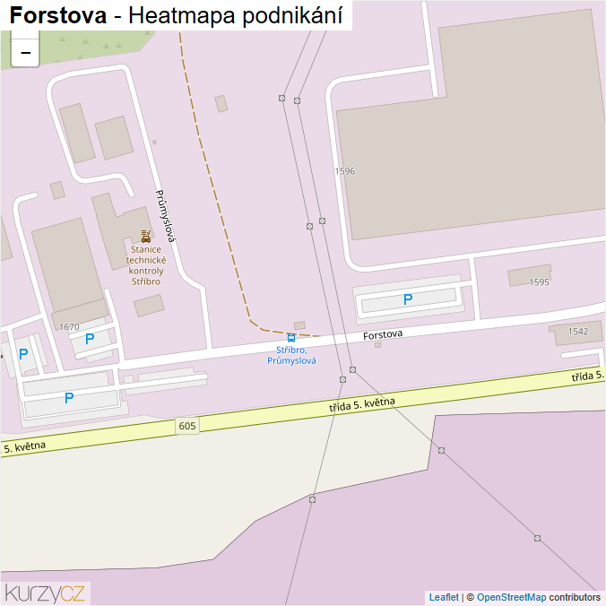 Mapa Forstova - Firmy v ulici.