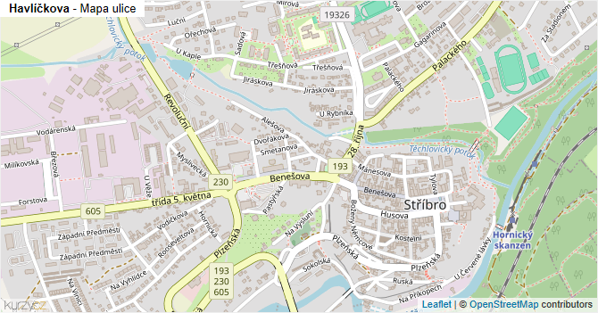 Havlíčkova - mapa ulice